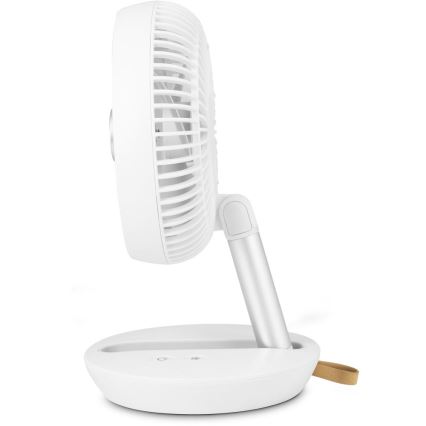 Sencor - Ventilateur de table rechargeable 5W/5V 4000 mAh blanc