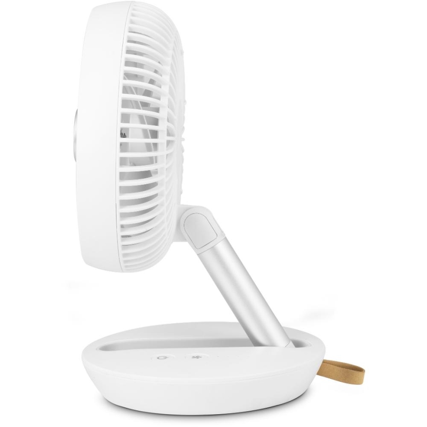 Sencor - Ventilateur de table rechargeable 5W/5V 4000 mAh blanc