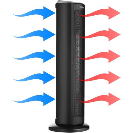 Sencor - Ventilateur soufflant avec élément chauffant en céramique 1300/2200W/230V noir + télécommande