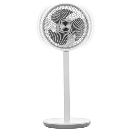 Sencor - Ventilateur sur pied 3D UltraSilent 26W/230V blanc + télécommande