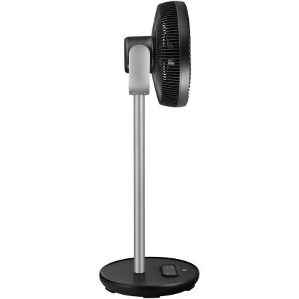 Sencor - Ventilateur sur pied 3D UltraSilent 26W/230V Wi-Fi noir + télécommande