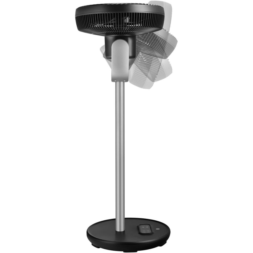 Sencor - Ventilateur sur pied 3D UltraSilent 26W/230V Wi-Fi noir + télécommande