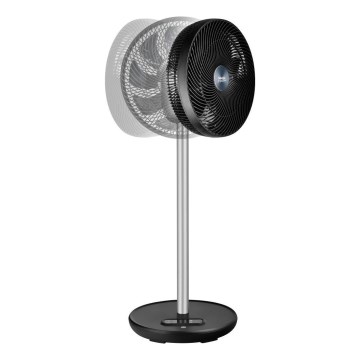 Sencor - Ventilateur sur pied 3D UltraSilent 26W/230V Wi-Fi noir + télécommande