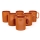 Service 6x mug en céramique Hubert orange