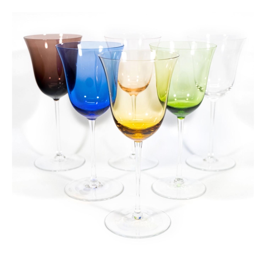 Verres à Vin éclat Strass - 700ml, Boîte Cadeau Satin, Anniversaire Fête