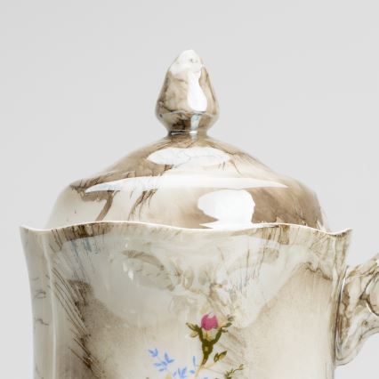 Service à thé en porcelaine marron rose
