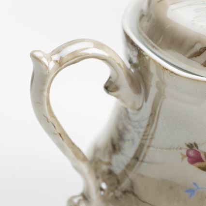 Service à thé en porcelaine marron rose