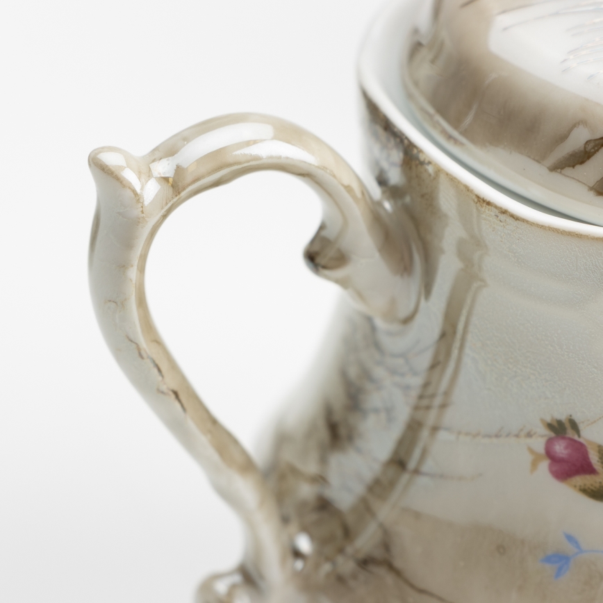 Service à thé en porcelaine marron rose