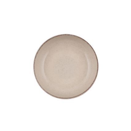 Service de table 16 pièces beige en porcelaine