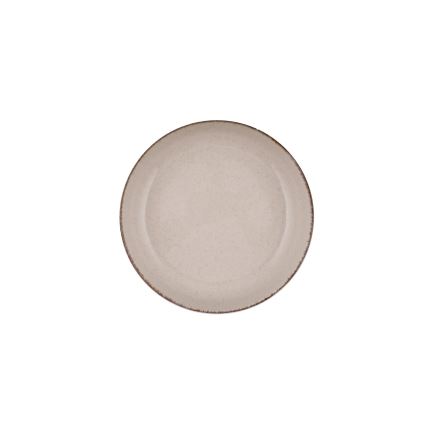 Service de table 16 pièces beige en porcelaine