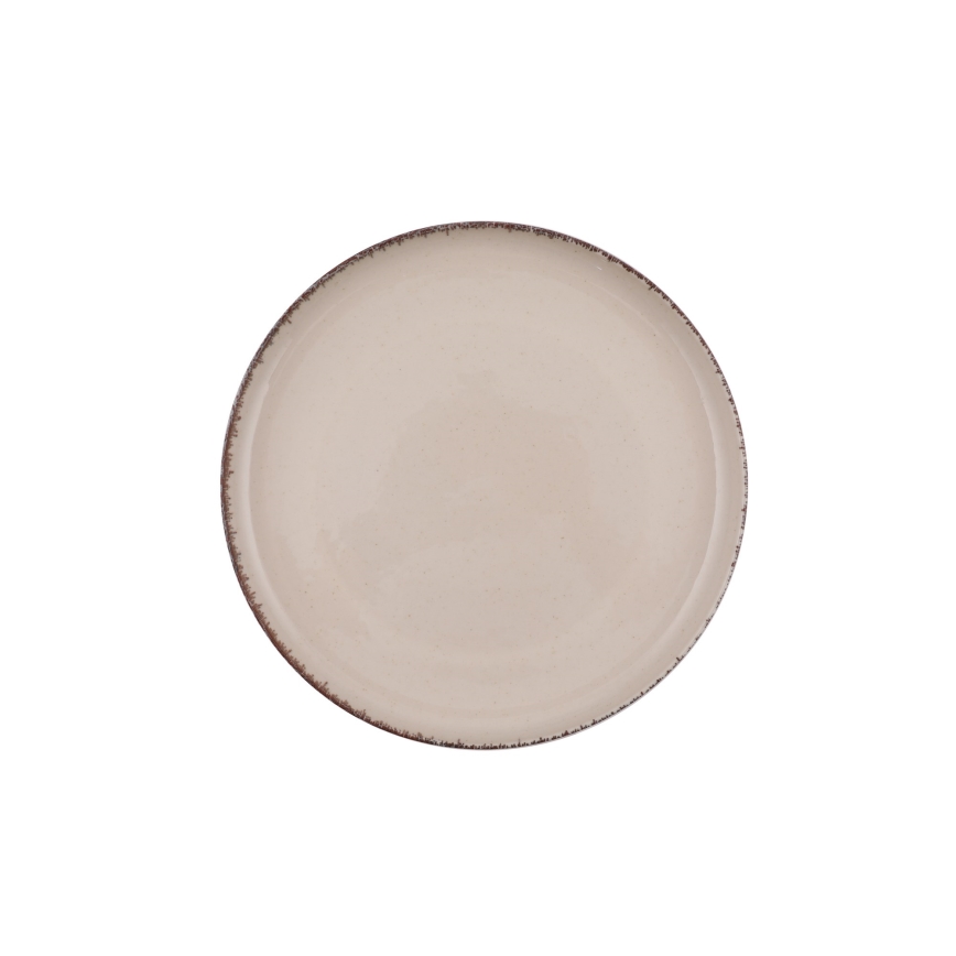 Service de table 16 pièces en porcelaine, beige