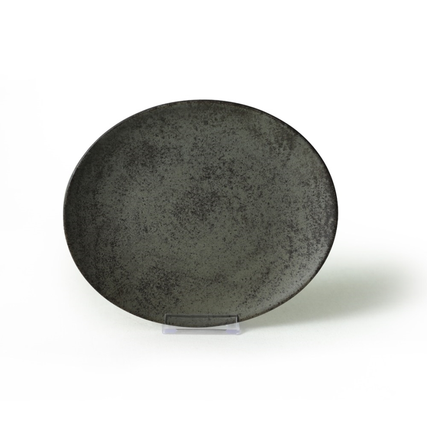 Service de table 18 pièces anthracite/vert/grès