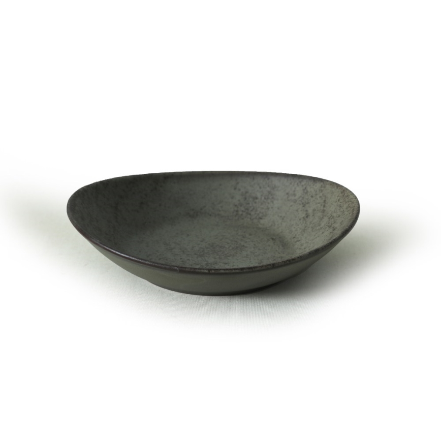 Service de table 18 pièces anthracite/vert/grès