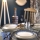 Service de table 18 pièces blanc/bleu/porcelaine
