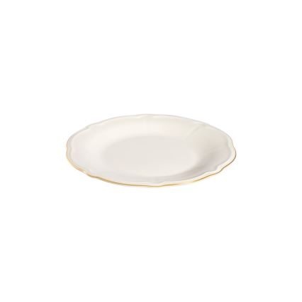Service de table 18 pièces blanc/doré/porcelaine