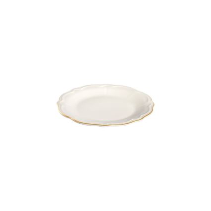 Service de table 18 pièces blanc/doré/porcelaine