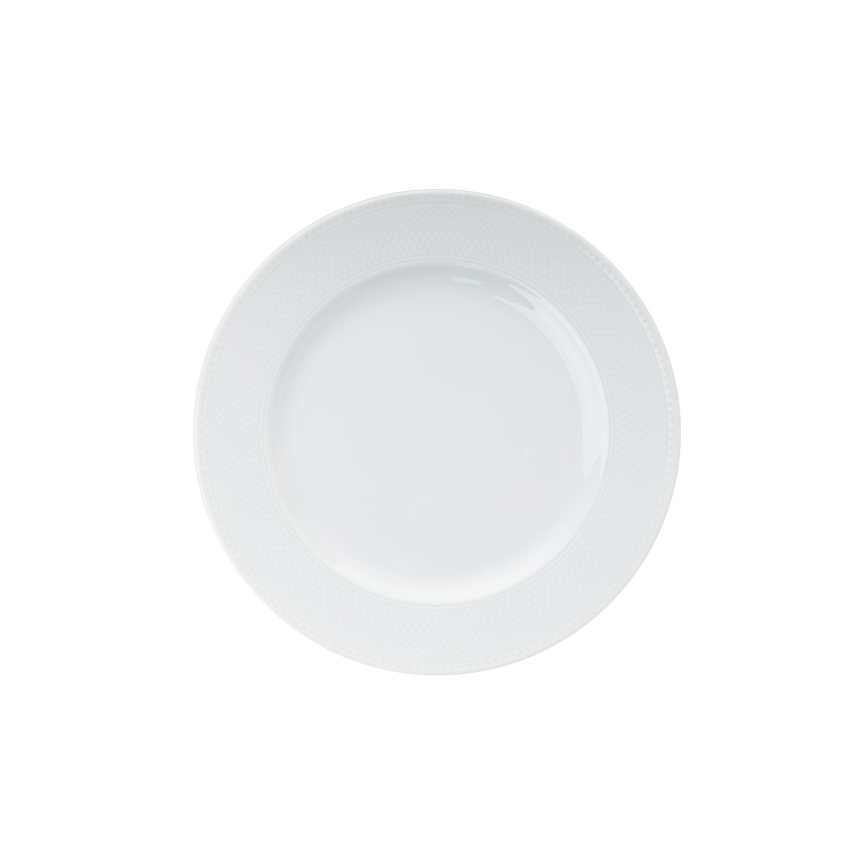 Service de table 18 pièces, blanc en porcelaine