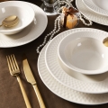 Service de table 18 pièces blanc/porcelaine