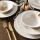 Service de table 18 pièces blanc/porcelaine