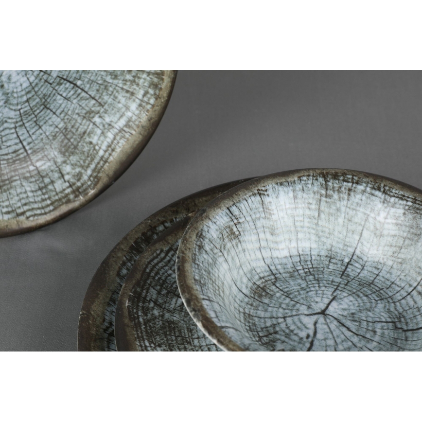 Service de table 18 pièces bleu/porcelaine
