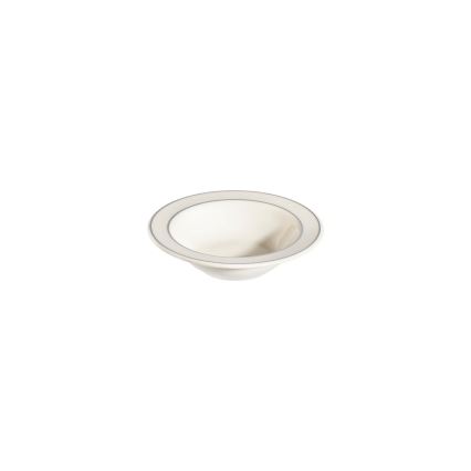Service de table 18 pièces crème/argent/porcelaine