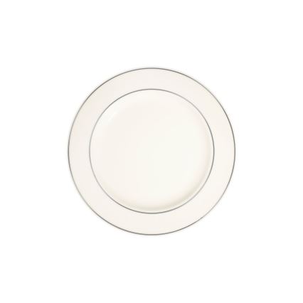 Service de table 18 pièces crème/argent/porcelaine