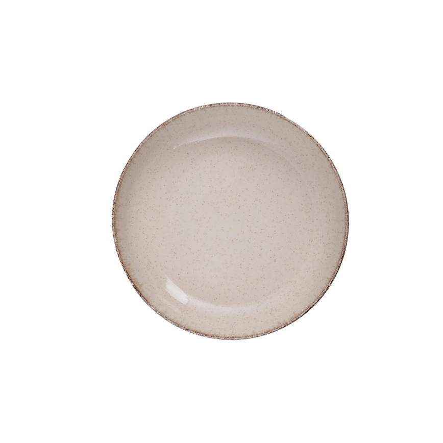 Service de table 18 pièces en porcelaine, beige