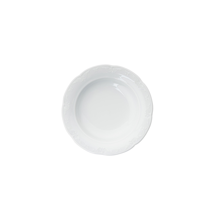 Service de table 18 pièces en porcelaine blanche