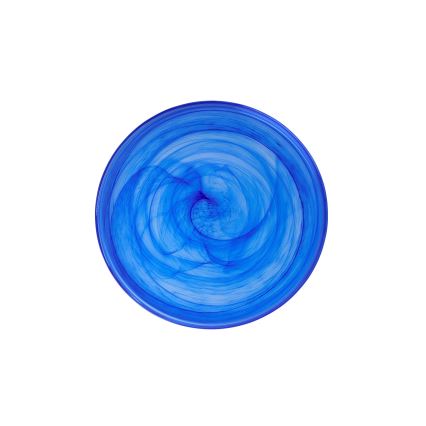 Service de table 18 pièces en verre bleu