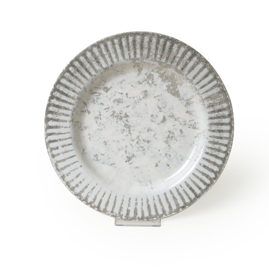 Service de table 18 pièces gris en céramique
