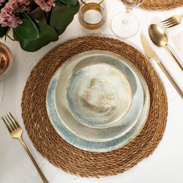 Service de table 18 pièces multicolore/porcelaine