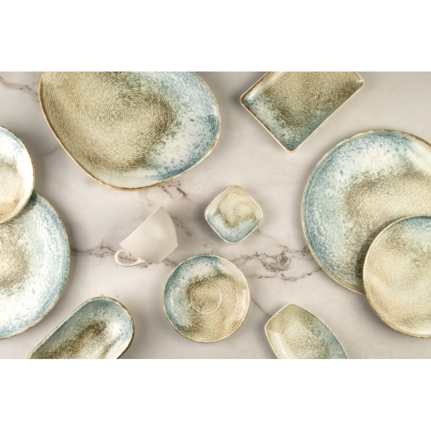 Service de table 18 pièces multicolore/porcelaine