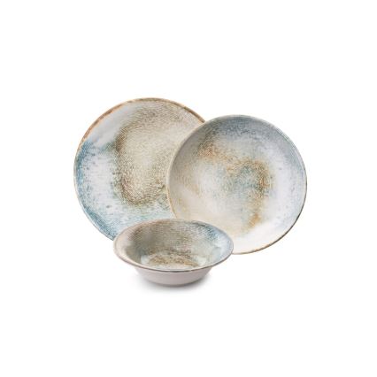 Service de table 18 pièces multicolore/porcelaine