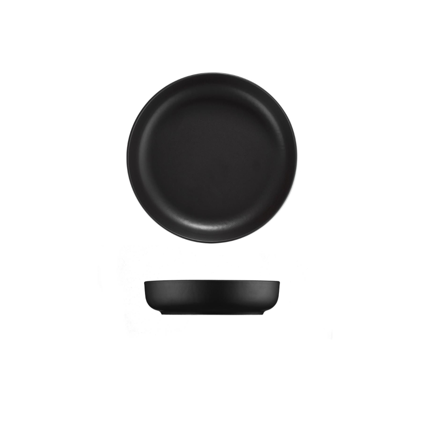 Service de table 18 pièces noir/porcelaine