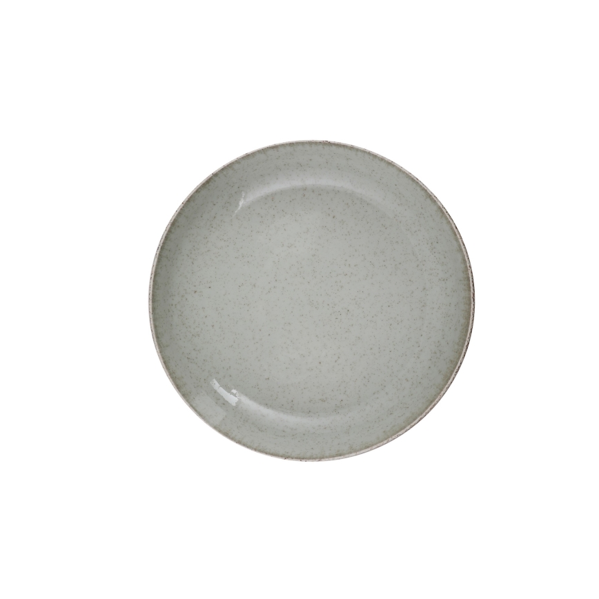 Service de table 18 pièces vert/porcelaine