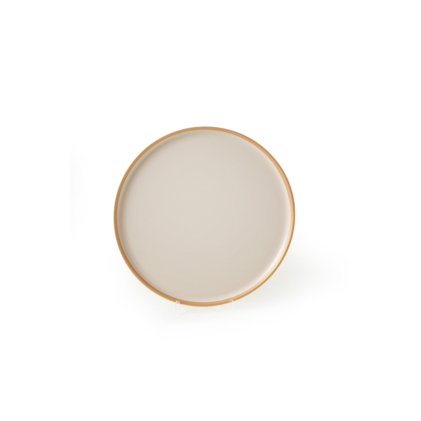 Service de table 24 pièces beige en céramique