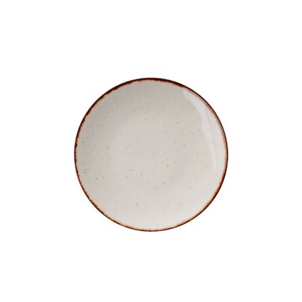 Service de table 24 pièces beige/marron en porcelaine
