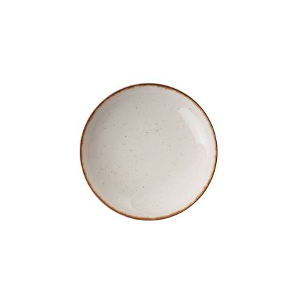 Service de table 24 pièces beige/marron en porcelaine