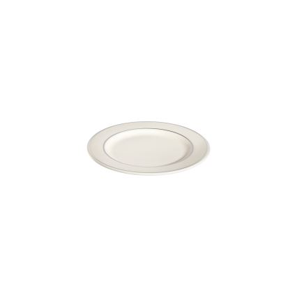 Service de table 24 pièces blanc/argenté/porcelaine