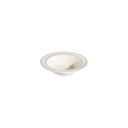 Service de table 24 pièces blanc/argenté/porcelaine