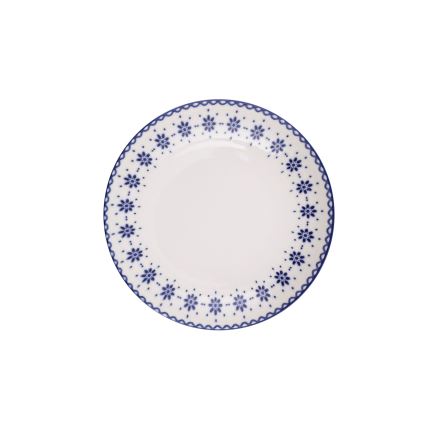 Service de table 24 pièces blanc/bleu/porcelaine