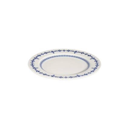 Service de table 24 pièces blanc/bleu/porcelaine