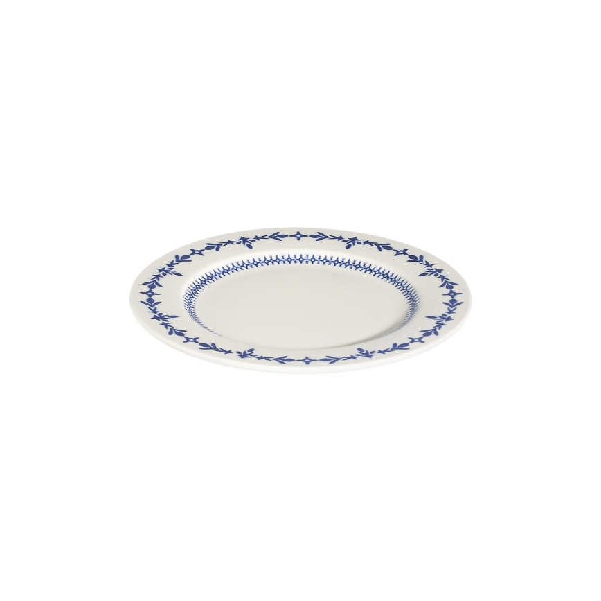 Service de table 24 pièces blanc/bleu/porcelaine