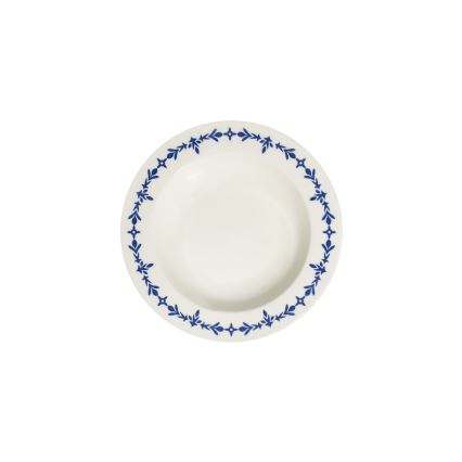 Service de table 24 pièces blanc/bleu/porcelaine