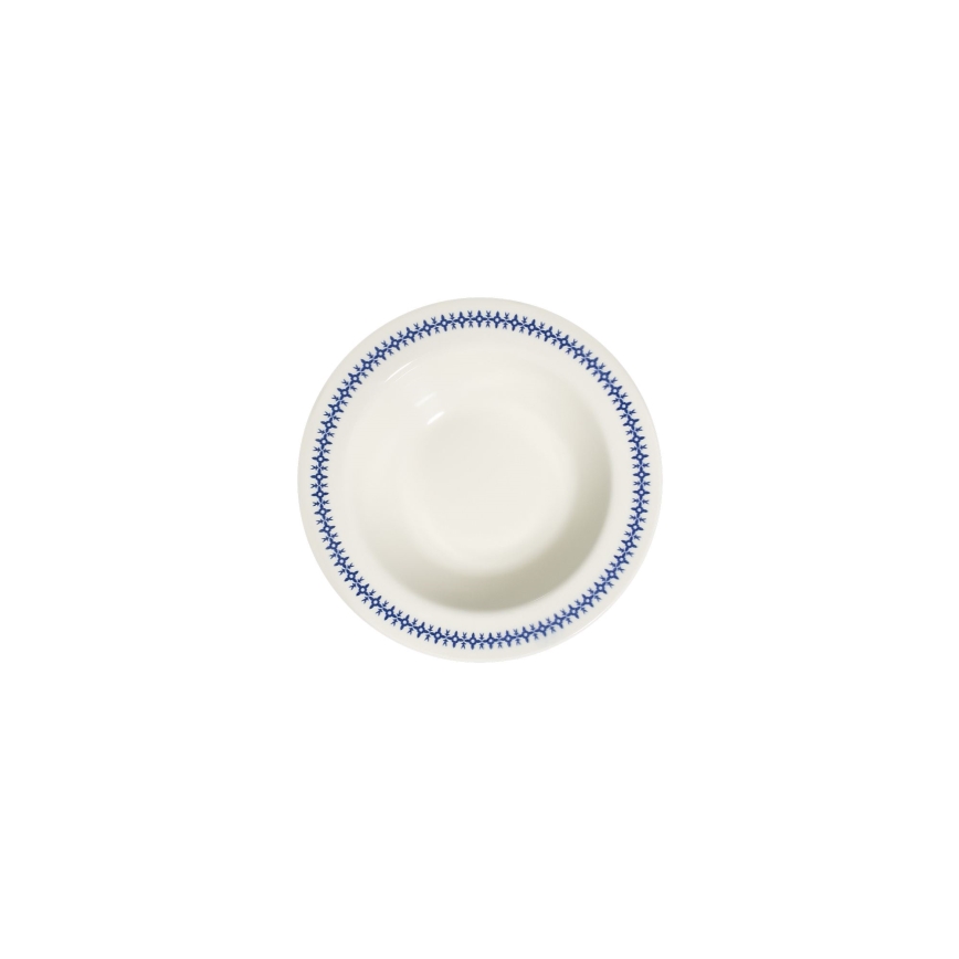 Service de table 24 pièces blanc/bleu/porcelaine