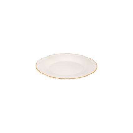 Service de table 24 pièces blanc/doré/porcelaine