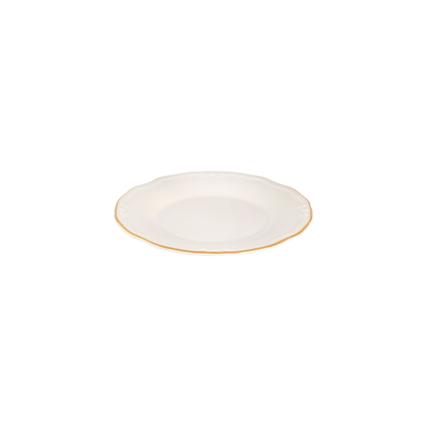 Service de table 24 pièces blanc/doré/porcelaine