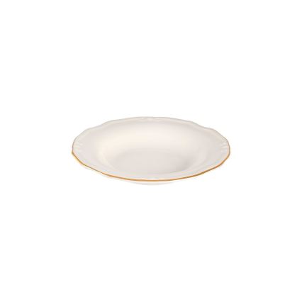 Service de table 24 pièces blanc/doré/porcelaine