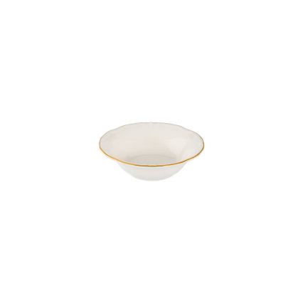 Service de table 24 pièces blanc/doré/porcelaine