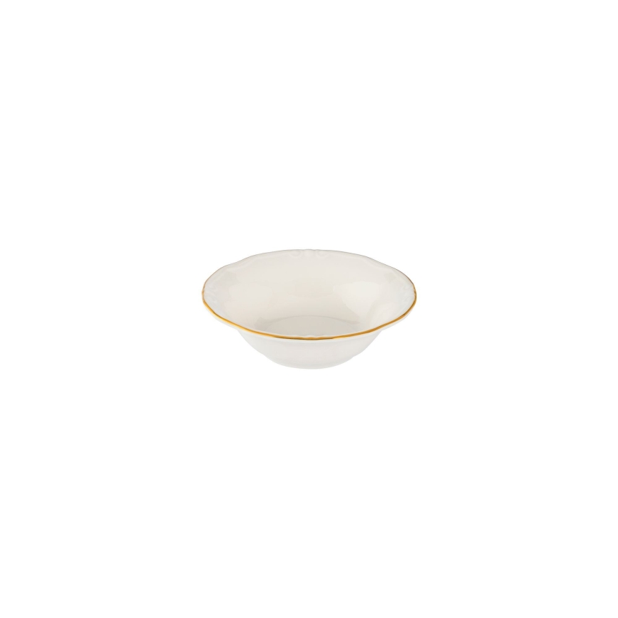 Service de table 24 pièces blanc/doré/porcelaine